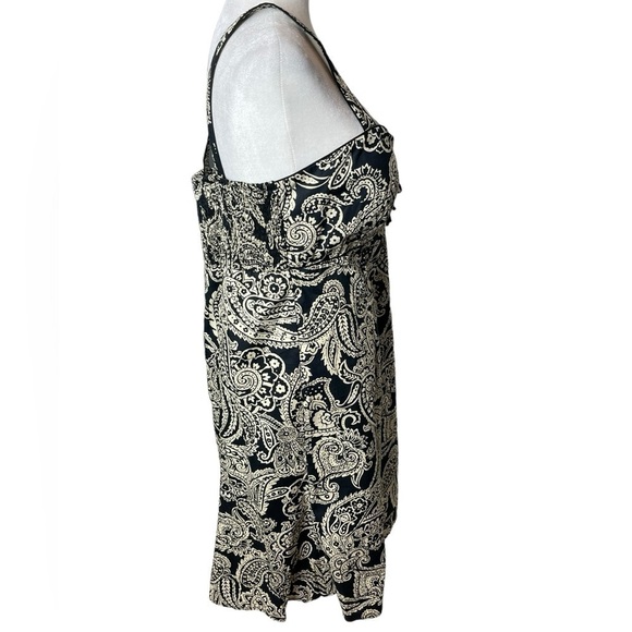 Vintage Y2K R&K Originals Cocktail Dress plus size 16 Paisley black and cream - Picture 8 of 14